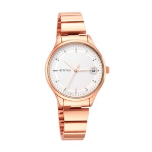 Titan-2649WM01-WoMens-Watch-White-Dial-Rose-Gold-Stainless-Steel-Strap-Watch-