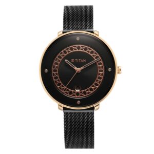 Titan-2651KM06-Marhaba-Collection-Black-Dial-Black-Metal-Strap-Watch-for-Women