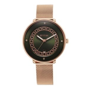 Titan-2651WM07-Marhaba-Collection-Green-Dial-Rose-Gold-Stainless-Steel-Strap-Watch-for-Women