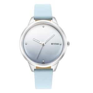 Titan-2664SL02-WoMens-Watch-Blue-Dial-Blue-Leather-Strap-Watch-