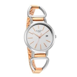 Titan-2669KM01-WoMens-Watch-Raga-White-Dial-Rose-Gold-Stainless-Steel-Strap-Watch-