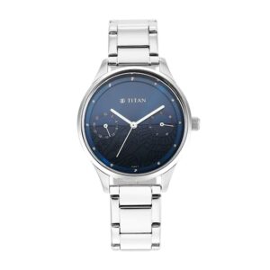 Titan-2670SM10-WoMens-Watch-Blue-Dial-Silver-Stainless-Steel-Strap-Watch-