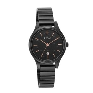 Titan-2679NM01-WoMens-Watch-Black-Dial-Black-Stainless-Steel-Strap-Watch-
