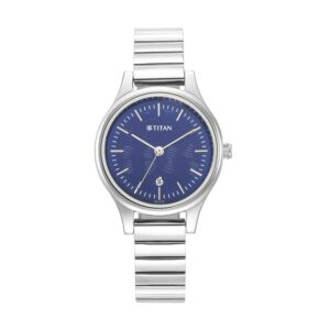 Titan-2679SM01-WoMens-Watch-Blue-Dial-Silver-Stainless-Steel-Strap-Watch-