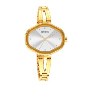 Titan-2680YM01-WoMens-Watch-White-Dial-Gold-Stainless-Steel-Strap-Watch-