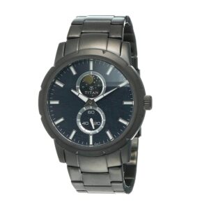 Titan-90050QM01-Mens-Watch-Black-Dial-Black-Stainless-Steel-Strap-Watch-