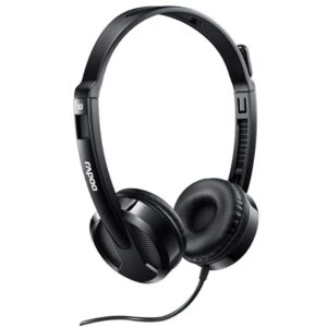 Rapoo-Headset-Wired-Stereo-H100-Plus-Black-With-Splitter-
