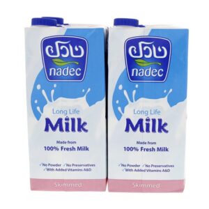 Nadec Long Life Skimmed Milk 1Litre x 4 Pieces