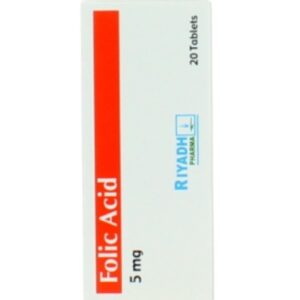 Folic-Acid-5Mg-Tab-20-S-Riyadh-Pharma