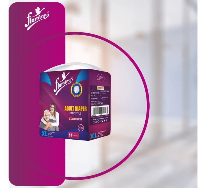 Adult Diaper Flamingo Pant Style -Large (1)