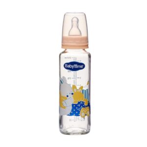 Glass-Feeding-Bottle-250Ml-Baby-Time-Bt073