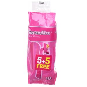 Supermax-Twin-Blade-Women-5+5-Disposable-Razors