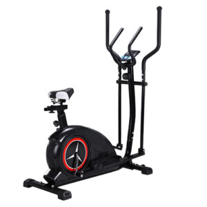 Elliptical and Upright Exercise Bike 2 in 1 Cardio Dual Trainer with Heart Rate