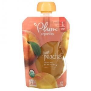 Plum-Organics-Organic-Baby-Food-4-Mons-Up-Just-Peaches-3-5-Oz-99-G-