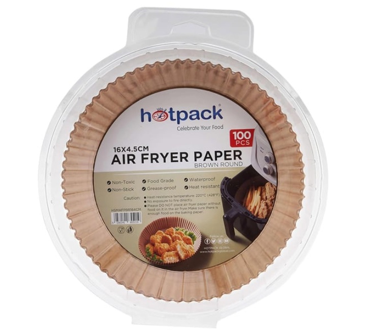 Hotpack-Air-Fryer-Paper-Brown-Liners-100pc-Set Hotpack-Air-Fryer-Paper-Brown-Liners-100pc-Set
