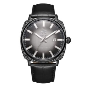 Beverly Hills Polo Club Men's Watch Analog Black Dial with Black Leather Strap, BP3688X.351