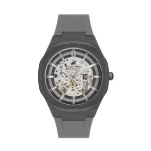 Beverly Hills Polo Club Men's Watch, Analog, Grey Dial, Grey Rubber Strap, BP3543X.066