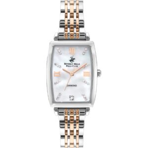 Beverly Hills Polo Club  Women's watch, Silver Dial, Two Tone  Stainless Steel Strap, Wrist Watch,BP3389C.520