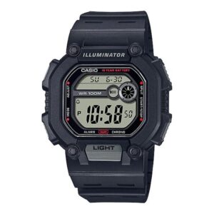 Casio Men's Watch Digital, Black Dial Black Resin Strap, W-737H-1AVDF