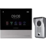 Commax-Fine-View-Video-Doorphone-Monitor-7-Handsfree-White-Design-CDV-70QT-W-DRC40YFD-Camera