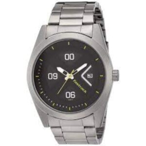 Fastrack, Men's Watch Analog, Black Dial Silver Stainless Steel Strap, 3218SM02