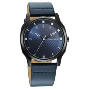 Fastrack, Men's Watch Analog, Blue Dial BLue Leather Strap, 3255NL03