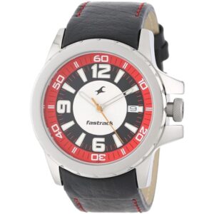 Fastrack Men's Watch Analog, Multicolor Dial Leather Strap, 3029SL03