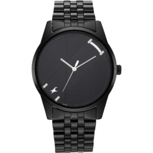 Fastrack, Men's Watch Stunners Collection Analog, Black Dial Black Stainless Steel Band, 3277NM01