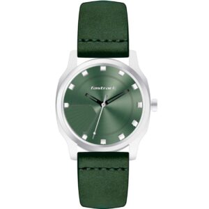 Fastrack, Men's Watch Stunners Collection, Green Dial Green Leather Strap, 3255SL02