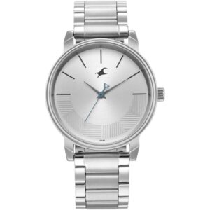 Fastrack, Men's Watch Stunners Collection, Silver Dial Silver Metal Strap, 3291SM02
