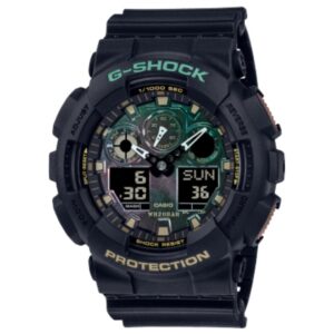 G-Shock Men's Watch Analog-Digital Black Dial Black Resin Band GA-100RC-1ADR