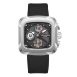 Lee Cooper Men's Watches Analog Black Dial with Black Resin Strap LC08012.361