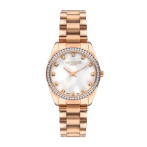 Lee Cooper Women's Watch Analog Mother of Pearl Dial Rose Gold Stainless Steel Strap LC07478.420