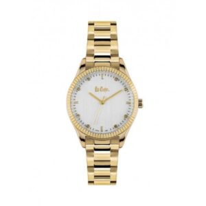 Lee Cooper Women's Watch Analog White Dial Gold Metal Band LC06947.130