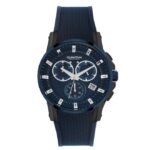 Quantum-Mens-Chronograph-Watch-Analog-Blue-Dial-with-Blue-Silicone-Band-PWG751059
