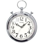 Rhythm-Metal-Stopwatch-Style-Wall-Clock-CMG571NR19