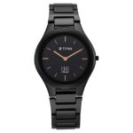 Titan Women's Edge Watch Analog Glossy Black Dial With Black Ceramic Band, 2653NC01