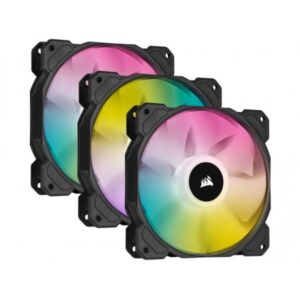 Corsair iCUE SP120 RGB ELITE Performance 120mm PWM Fan - Triple Pack with Lighting Node CORE