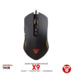 MAXPOW FANTECH X9 Thor Macro Gaming Mouse 7D 7 Buttons 10M 4800DPI 125Hz Rolling Rate with Programmable Software, 16.8M RGB Color, PC Optical USB Wired Gaming Mice