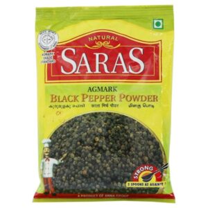 Saras Black Pepper Powder 100g Pouch