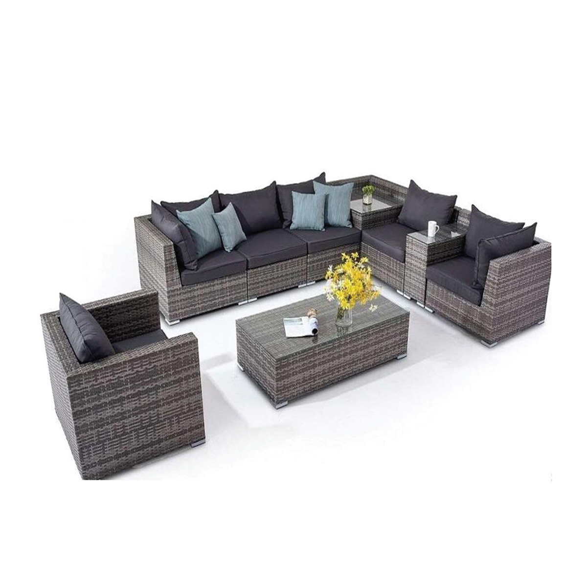 Grey Bamboo Sofa Outdoor Bamboo Corner Sofa Grey