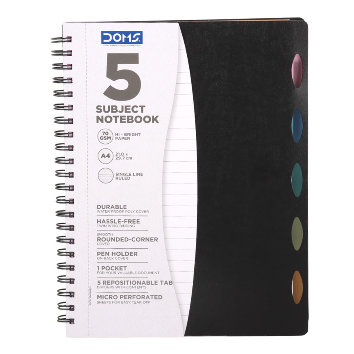 doms-5-subject-notebook