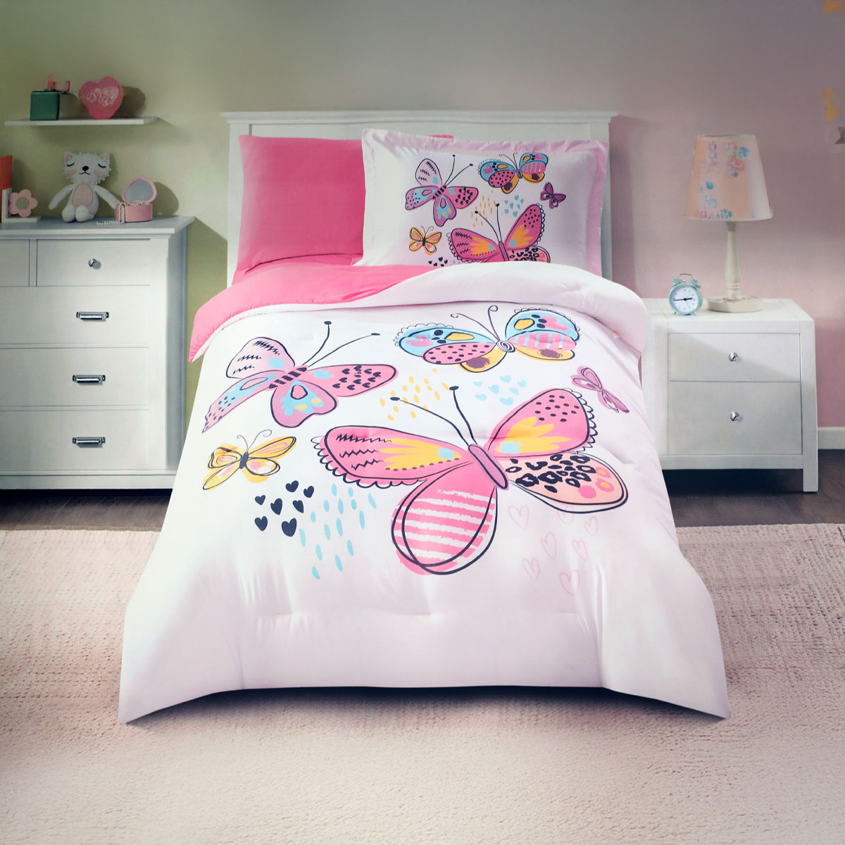 kids-comforter-set-4-pieces-butterfly-design