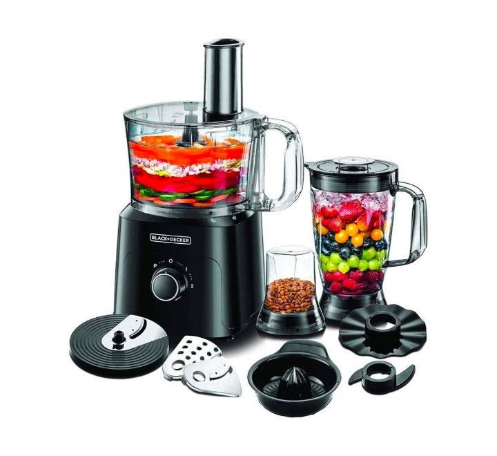 BlackDecker-750W-34-Functions-5-In-1-Food-Processor-With-Chopper-Blender-Grinder-Citrus-Juicer-Dough-Maker-Black-FX775-B5