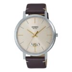 Casio-Mens-Watch-Analog-Beige-Dial-Brown-Leather-Band-MTP-B100L-9EVDF