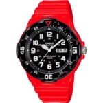Casio-Mens-Watch-Analog-Black-Dial-Red-Resin-BandMRW-200HC-4BVDF