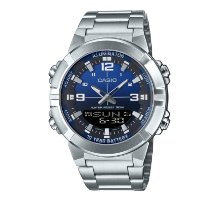 Casio-Mens-Watch-Analog-Digital-Blue-Gradient-Dial-with-Silver-Stainless-Steel-Band-AMW-870DA-2A1VDF
