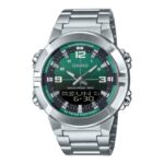 Casio-Mens-Watch-Analog-Digital-Green-Gradient-Dial-with-Silver-Stainless-Steel-Band-AMW-870DA-3AVDF