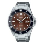 Casio-Mens-Watch-Analog-Green-Dial-Silver-Stainless-Band-MDV-107D-5AVDF