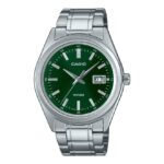 Casio-Mens-Watch-Analog-Green-Dial-with-Silver-Stainless-Steel-Band-MTP-B180D-3AVDF